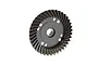 A black ARRMA 39T spiral cut differential ring gear for RC vehicles, shown against a plain white background.