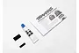 Traxxas 1/16 receiver box seal kit including a tube of grease, two foam seals, and an instruction manual on a white background.