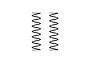 Two black metal coil shock springs for an RC vehicle, shown side-by-side against a white background.