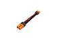 Spektrum IC5 female to IC3 male battery adapter cable with orange connectors and red and black wires.