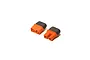 Two Spektrum IC3 battery connectors, one male and one female, shown against a white background.