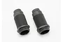 Two black molded composite shock bodies for Traxxas GTR shocks, shown side-by-side on a white background.