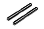 Two black metal suspension arm pins for Maverick RC vehicles, shown against a white background.