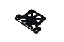 A black aluminium top brace for ARRMA RC vehicles, featuring cutouts and EXB branding, isolated on a white background.