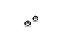 Two ARRMA 5x11x4mm rubber shielded ball bearings isolated on a white background.