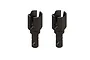 Two black ARRMA steel differential outdrives for 29mm differential cases, shown side-by-side against a white background.