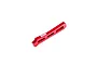 A red anodized aluminium chassis brace for ARRMA RC vehicles, featuring the EXB logo laser-etched on the side.