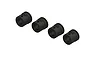 Four black ARRMA input shaft drive cup sleeves arranged in a row on a white background.