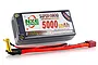 NXE Power 5000mAh 100C LiPo battery pack with Deans connector and balance lead against a white background.