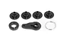 Maverick Servo Saver Set components including black plastic parts and a metal spring on a white background.