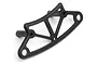 A black plastic front top plate brace for a Maverick RC vehicle, shown from an angled perspective against a white background.