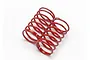Two red coil springs for Traxxas 1/16 scale RC vehicles, featuring a tan color marking on the top coils.