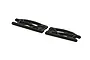 A pair of black ARRMA rear lower suspension arms for an RC vehicle, shown from an angled perspective against a white background.
