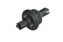 ARRMA 43T spiral differential assembly with outdrives, featuring GP4 and 43/10 markings on the casing.
