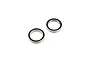 Two ARRMA rubber shielded ball bearings shown from a top-down angle on a white background.