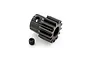 A black metal 13-tooth pinion gear for RC cars with a separate grub screw, shown on a white background.
