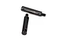Two black metal transmission output shafts for ECX RC vehicles, shown against a white background.