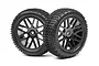 Maverick 3.4" Front Tyres on 8 Spoke Gloss Black Rims 2Pcs MV22767