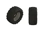 Two black dBoots Back-Flip RC monster truck tyres shown from an angled perspective and a front-on view against a white background.