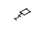 A black plastic RC car front body mount set still attached to its molding tree on a white background.