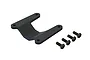 Black aluminium rear lower chassis brace for ARRMA 1/5 Outcast 8S with four included mounting screws.