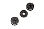 Axial Cog Set and Plate for Dig 2-Speed transmission, featuring two black metal gear cogs and one circular metal plate on a white background.