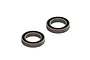 Two ARRMA rubber shielded ball bearings shown from an isometric angle against a white background.