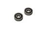 Two ARRMA 6x16x5mm rubber shielded ball bearings shown from a top-down angle against a white background.