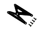 ARRMA black aluminium rear lower chassis brace for 1/5 scale RC vehicles with four included mounting screws.