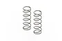Two silver-coloured metal coil shock springs for RC vehicles, shown side-by-side against a plain white background.
