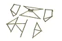 A set of five gunmetal grey plastic roll cage components for an ARRMA 1/7 Mojave RC vehicle, laid out on a white background.