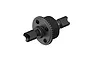 ARRMA 43T front/rear straight differential assembly for RC vehicles, featuring a black gear housing and metal outdrives.