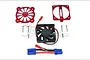 GPM Aluminium Motor Heat Sink with Cooling Fan - Red MAKS018FAN-R