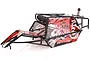 Rovan Black Steel GT Sand Rail Baja Roll Cage w/ Painted Red Panels and LED Spot Lights & Spare Tyre Mount 852311