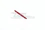 A red anodized aluminium chassis brace bar for RC cars, shown against a white background with a GPM Racing logo watermark.