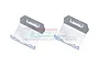 Two GPM Racing stainless steel gearbox skid plates for RC cars, shown against a white background with a faint watermark.