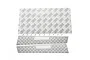 GPM Racing silver stainless steel tread hood plates with 3M adhesive backing and small mounting screws.