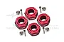 GPM Aluminium 12x7mm Hex Adaptors 4Pcs - Red MAG010/12X7M-R