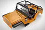 HSP Jeep CJ Yellow Painted Body Shell w/ Roll Cage P86220-1