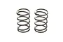 Two identical silver-coloured metal coil shock springs for an RC vehicle, shown side-by-side against a plain white background.
