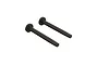 Two black hardened steel pins with a flat head and a small cross-hole near the tip, shown against a white background.