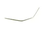 A silver-coloured metal sway bar for an RC vehicle, featuring a bent design, isolated on a white background.