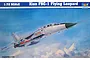 Box art for a Trumpeter 1/72 scale Xian FBC-1 Flying Leopard model kit, showing an illustration of the aircraft in flight against a blue sky.