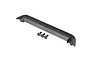A black plastic Traxxas Hoss 4x4 VXL tailgate protector with three included black metal screws on a white background.