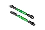 Traxxas 83mm Green Aluminium Front Turnbuckle Set 3643G
