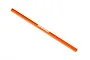 An orange anodized aluminium Traxxas internal spline centre drive shaft on a white background.