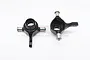 GPM Black Aluminium TT-01 Front Steering Hubs 2Pcs w/ Hardware TT021-BK