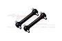 Two black GPM Racing universal driveshafts for RC cars, shown against a white background with a faint brand logo.