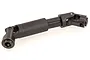 A black telescopic CVD drive shaft for an RC car, featuring universal joints at both ends.
