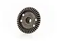 A grey metal 40T crown gear for an RC car differential, shown from a slightly angled front view against a white background.